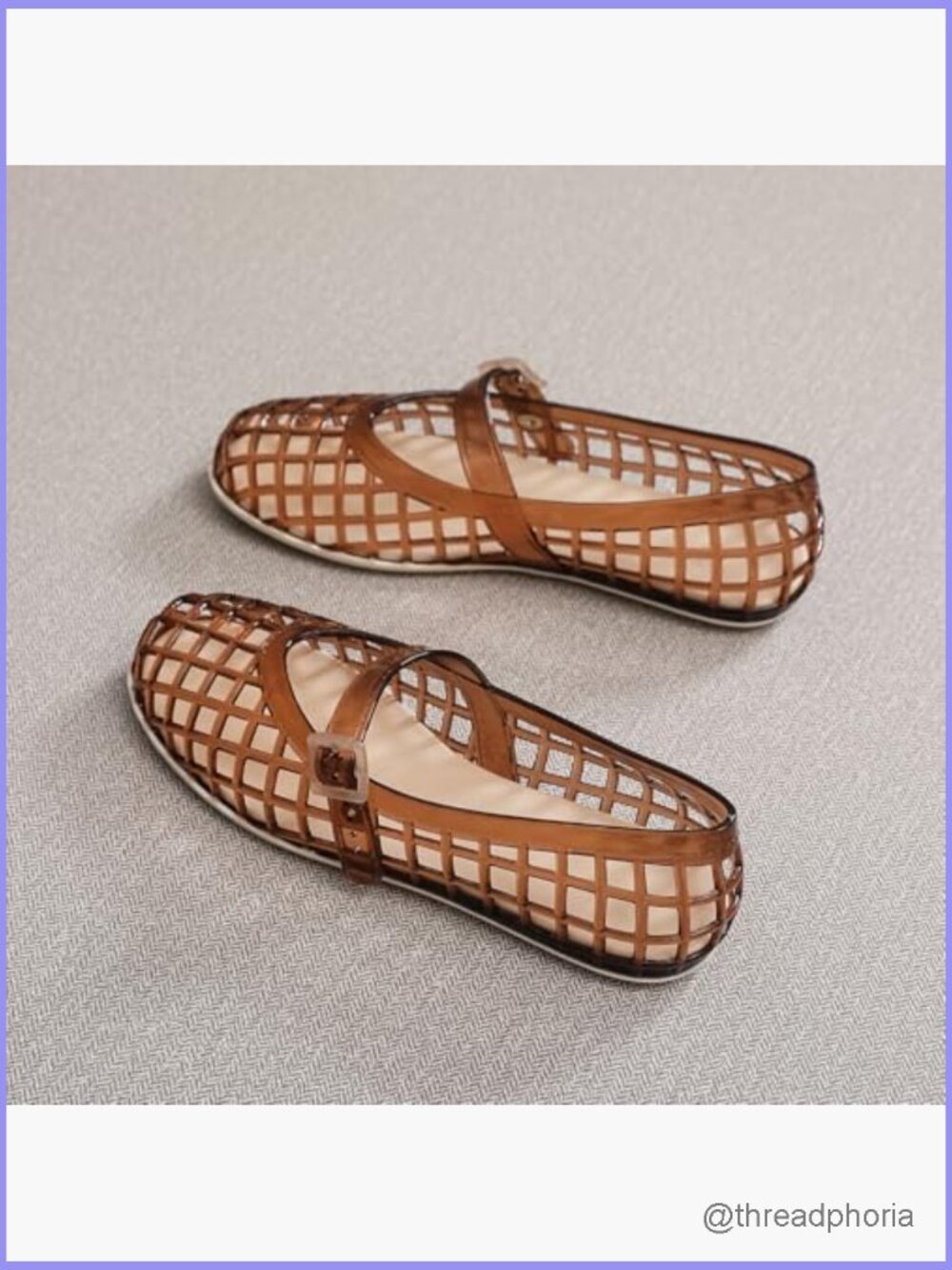 Jelly Mary Jane Ballet Flats - Lightweight Round Toe Buckle Strap for Women - Picture 5 of 7